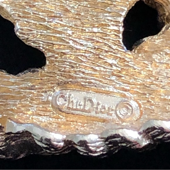 Christian Dior Pin Brooch Rope Knot Nautical Brushed Gold - Picture 6 of 8